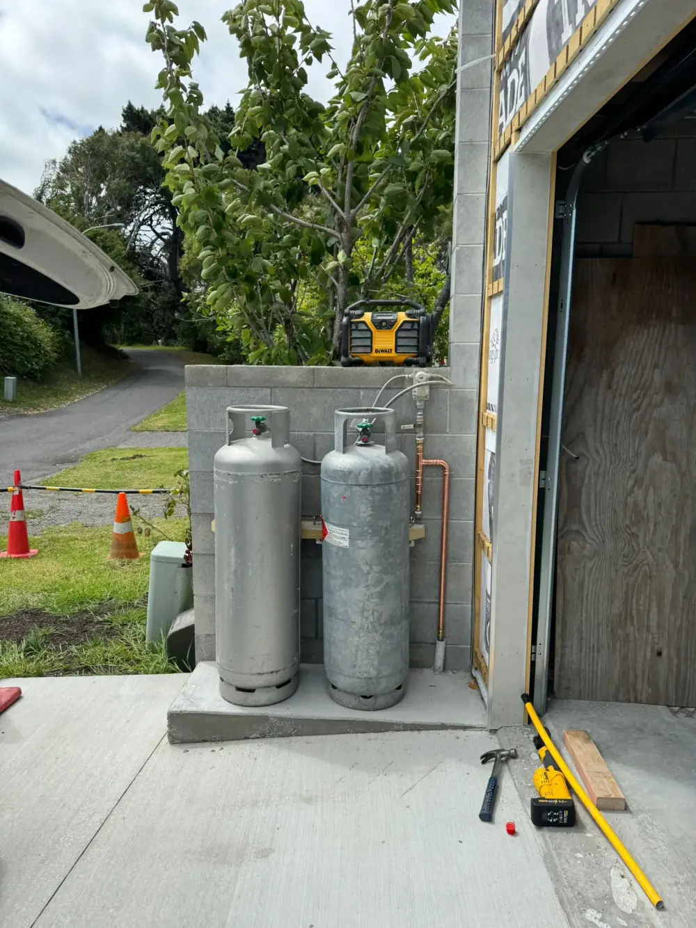 Gasfitting work on site