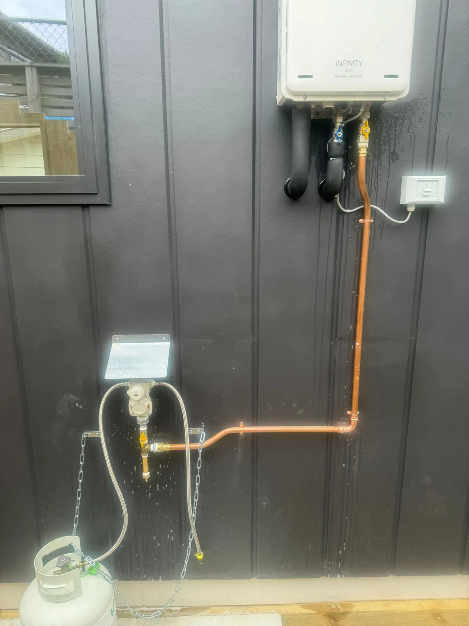 Gasfitting work on site