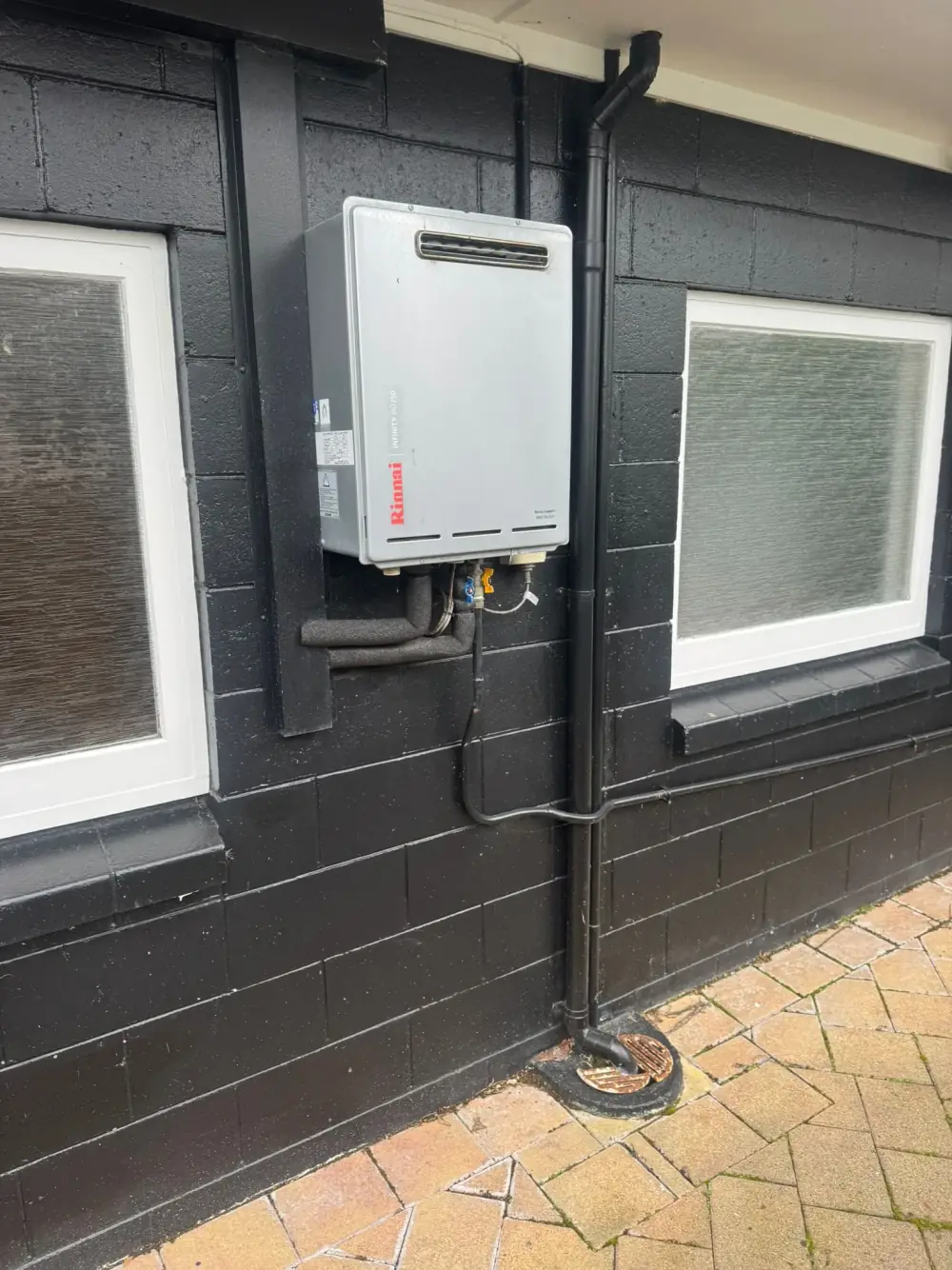 Infinity gas hot water install
